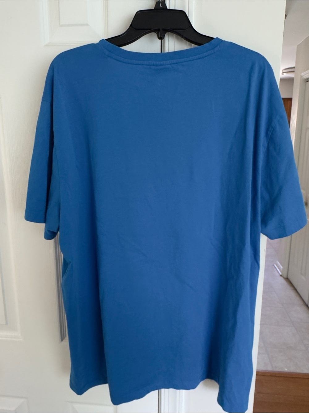 US Polo Assn Mens Size XXL T Shirt Blue Raised Embossed Spellout Logo 100 Cotton - Picture 2 of 8